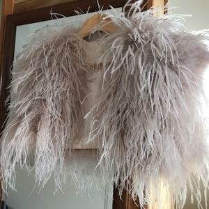 Ostrich Feather Shrug / Ivy and Aster / BHLDN